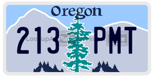 213PMT  license plate in OR