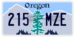 215MZE  license plate in OR