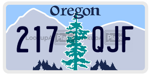 217QJF  license plate in OR