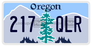 217QLR  license plate in OR