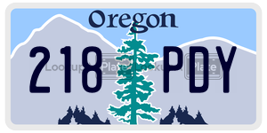 218PDY  license plate in OR