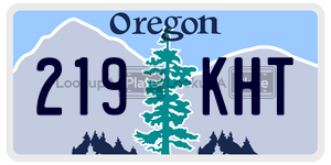 219KHT  license plate in OR