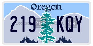 219KQY  license plate in OR