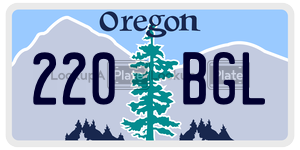 220BGL  license plate in OR