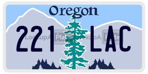 221LAC  license plate in OR