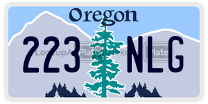 223NLG  license plate in OR