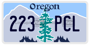223PCL license plate in Oregon