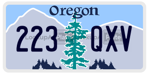 223QXV  license plate in OR
