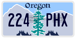 224PHX  license plate in OR