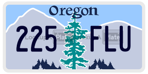 225FLU  license plate in OR