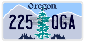 225QGA  license plate in OR