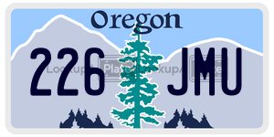 226JMU license plate in Oregon