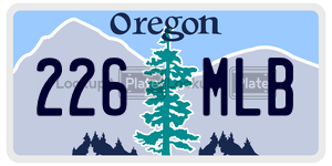 226MLB  license plate in OR