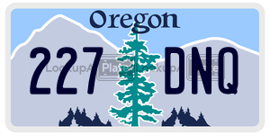 227DNQ  license plate in OR