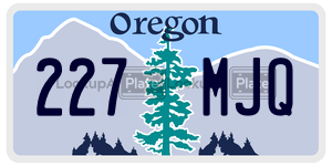 227MJQ  license plate in OR