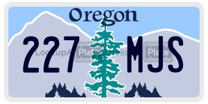 227MJS  license plate in OR
