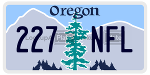 227NFL  license plate in OR