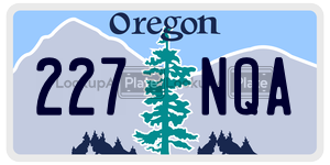 227NQA  license plate in OR