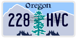 228HVC  license plate in OR