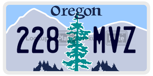 228MVZ  license plate in OR