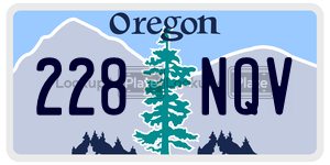 228NQV  license plate in OR