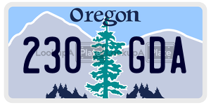 230GDA  license plate in OR