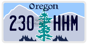 230HHM  license plate in OR
