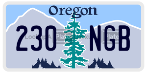 230NGB  license plate in OR