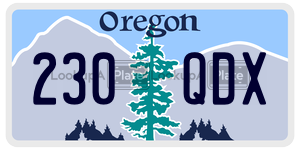 230QDX  license plate in OR