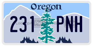 231PNH  license plate in OR