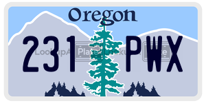231PWX  license plate in OR