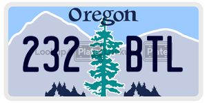 232BTL  license plate in OR