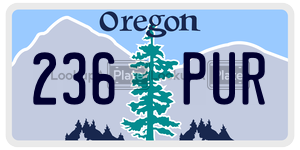 236PUR  license plate in OR