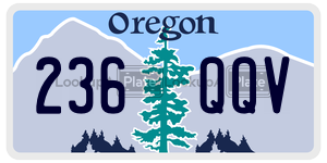 236QQV  license plate in OR
