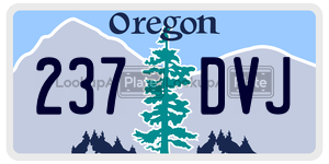 237DVJ  license plate in OR