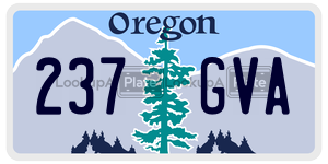 237GVA  license plate in OR