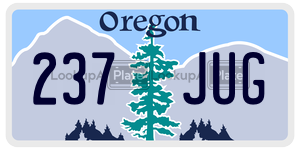 237JUG  license plate in OR