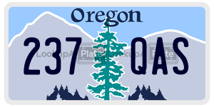 237QAS license plate in Oregon
