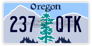 237QTK  license plate in OR