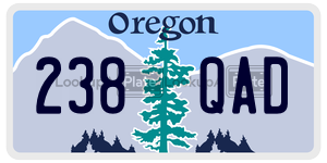 238QAD  license plate in OR