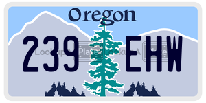 239EHW  license plate in OR