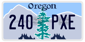240PXE license plate in Oregon