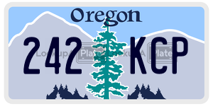 242KCP  license plate in OR