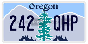 242QHP  license plate in OR
