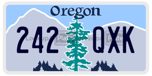 242QXK  license plate in OR