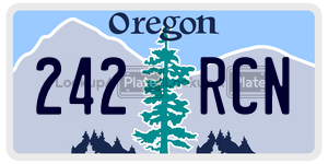 242RCN  license plate in OR