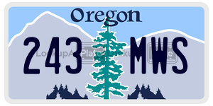 243MWS  license plate in OR