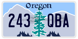 243QBA  license plate in OR