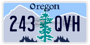 243QVH  license plate in OR
