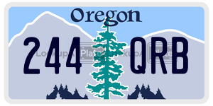 244QRB  license plate in OR